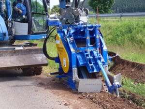 Cable laying of fibre optic cables