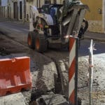 Micro-Trenching zur Glasfaserverlegung mit Grabenfräsen von LIBA