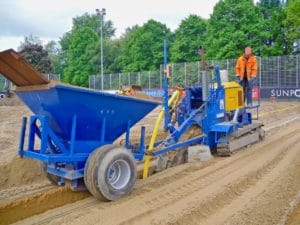 Trenches for drainage, cable laying or line construction